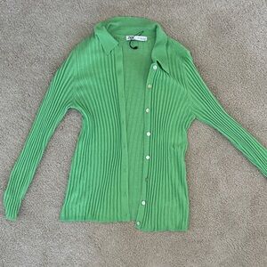 Zara lime green cardigan